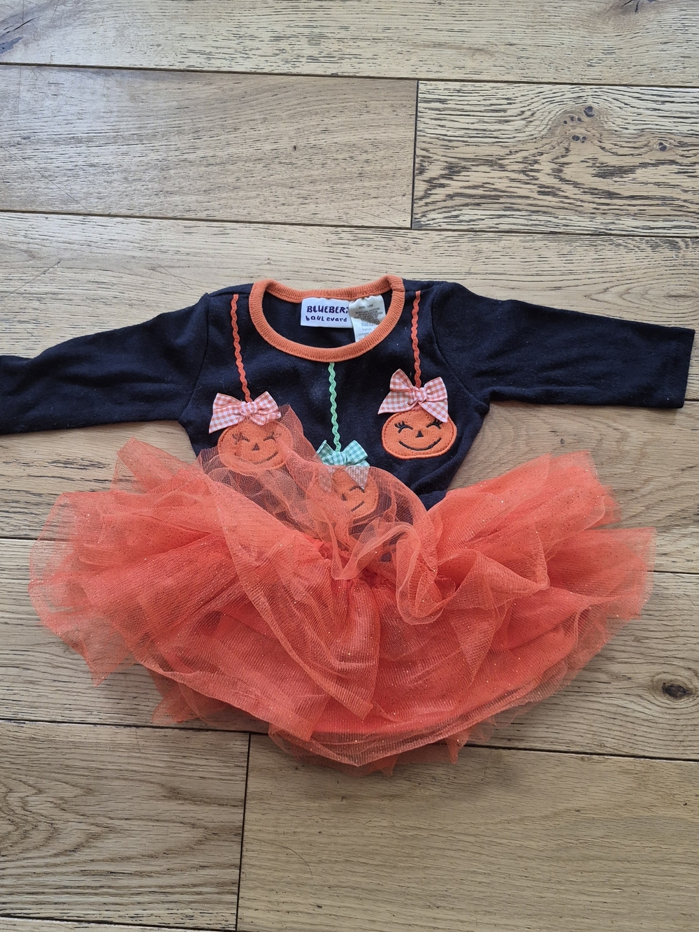 Blueberi Boulevard Orange Pumpkin Tutu Costume Dress for Kids